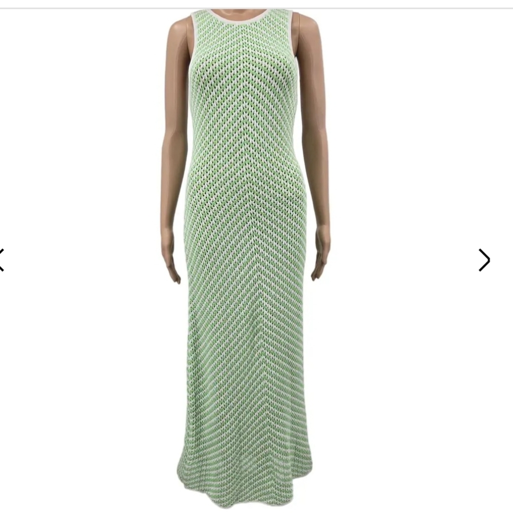 NWT House Of Harlow Green Crochey Dress